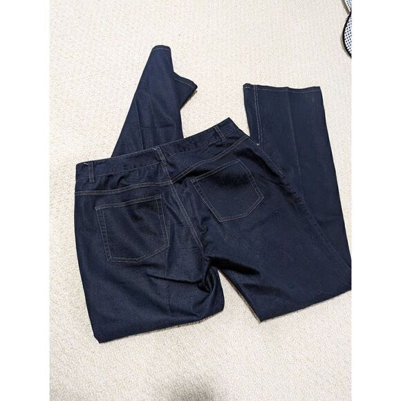 T Tahari Women's Dark Blue High-Rise Straight-Leg Pants Size 4 - Picture 4 of 4